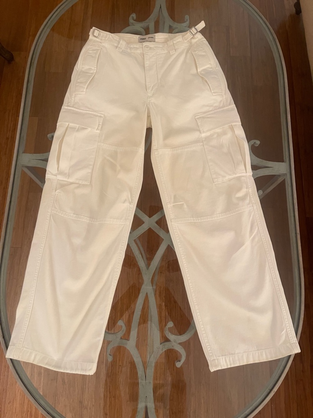 ARTIZIA TNA White Cargo Pants with Utility Pockets - Picture 2 of 5